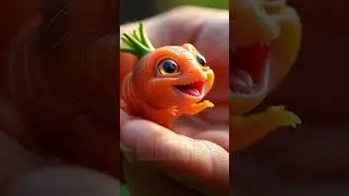 Veggie Baby Cute Baby Eats Fresh Vegetables Laughing Tasty #ai #asmr #baby #fruit #eating #magic