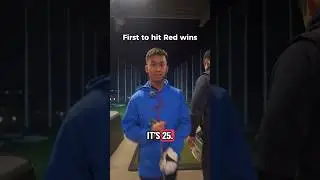 Topgolf Challenge: First to hit red flag wins! #golf #topgolf #golfswing