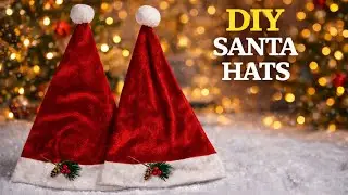 DIY Santa Hat 🎅 New Year & Christmas Decor 🎄