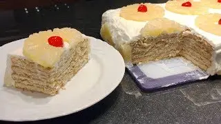 TORTA ALLO YOGURT E BISCOTTI SECCHI SENZA COTTURA - Ricetta facile e veloce | YOGURT CAKE&ndash; Recipe