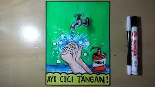 Poster cuci tangan pakai sabun