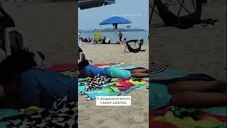 Plane Crashes Into Water as Beachgoers Watch #shorts
