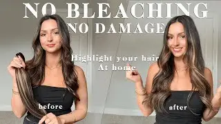 Highlight my hair with clip in hair extensions | lighten up with no bleaching!