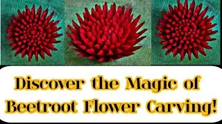 Discover the Magic of Beetroot Flower Carving! #viralvideo #trending #art #carving #fypシ゚viral