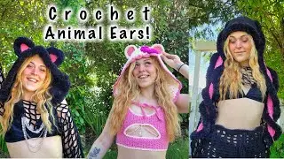 Crochet Animal Ears: Bunny, Bear & Cat! - EASY DIY TUTORIAL ✨