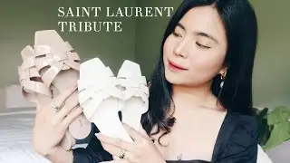 SAINT LAURENT TRIBUTE SANDALS X WHITE X DARK PINK X METALLIC GOLD REVIEW