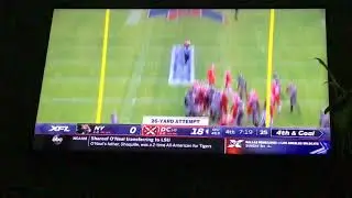 XFL Week 2: New York Guardians @ Dc Defenders (28 yard field goal attempt)