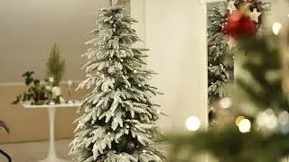 2025 Christmas Tree | An elegant Slim Flocked Christmas tree! #christmastree #christmas