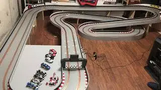 DIY Slot Car Track, homemade M.D.F. routed.