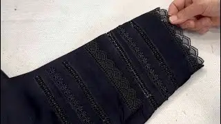 Beautiful and easy black trouser designs with laces | Latest and stylish trouser ideas |