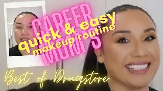 BUSY MOM'S BEGINNER Makeup Tutorial! Quick & Easy! Lasts All Day! No Touchup! BEST OF DRUGSTORE!