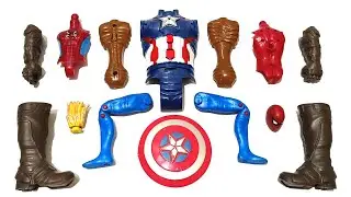 Merakit Captain America, Spiderman, Siren Head - avengers superhero