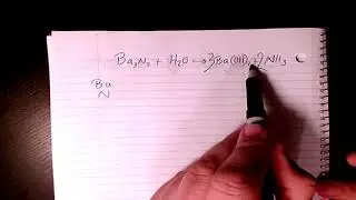 balancing chemical reaction between barium nitride and water