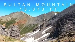 Hiking Sultan Mountain trail above Silverton, Colorado San Juan Mountains
