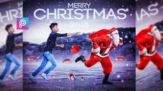 Running Santa Christmas Editing in Picsart 2018, Special Christmas Editing 2018