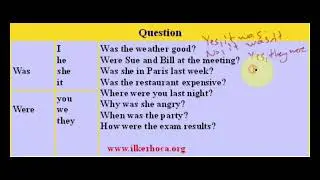 Was / Were | Simple Past Tense | Soru (Question) C&uuml;mleleri