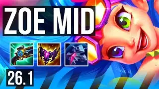 ZOE vs SYNDRA (MID) | KR Challenger | 26.1