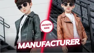 Exporting kidswear faux leather jackets