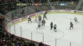 Milan Lucic fights Matt Carkner w/SlowMo 12/14/11