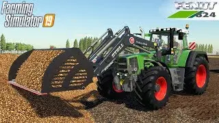 Farming Simulator 19 - FENDT FAVORIT 824 TURBO Front Loader Loads Potatoes