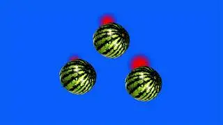 rotating watermelon green screen/ watermelon fruit ANIMATION footage
