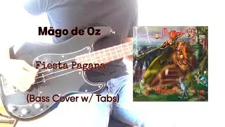 M&auml;go de Oz- Fiesta Pagana (Bass Cover w/ Play Along Tabs)