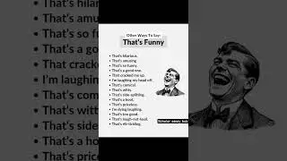 Other Ways To Say - That's Funny | Smart English Phrases #advancedenglish #englishphrases #esl