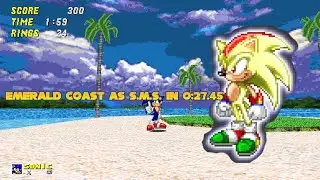 SRB2 Emerald Coast Speedrun as SMS in 0:27.45