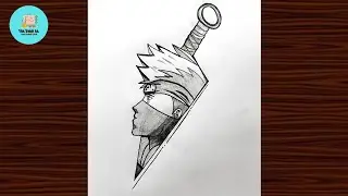 How to Draw Kakashi Face With Knife||Easy Kakashi Face Tattoo||Easy Drawing ideas for Beginners