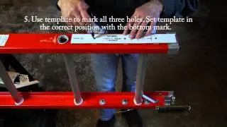 Levelok Permanent Mount Ladder Levelers Installation on Louisville FE3200 Extension Ladder