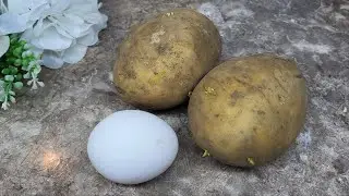 Just a potato and an egg! A quick 5-minute breakfast with just two ingredients.
