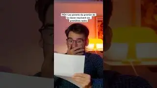 POV: Les parents du premier de la classe re&ccedil;oivent ses premi&egrave;res notes