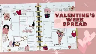 PLAN WITH ME | VALENTINE&rsquo;S WEEK SPREAD | THE HAPPY PLANNER