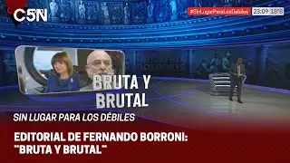 EDITORIAL de FERNANDO BORRONI en SIN LUGAR PARA LOS DÉBILES: ¨BRUTA y BRUTAL¨