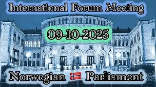 International Forum Meeting in Norwegian 🇳🇴 Parliament #stortinget #palestine #norway #environment 