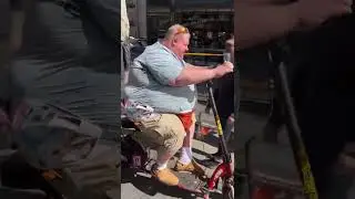 Fat Guy on Scooter Crashes 😂🛴 | Funniest Sidewalk Chaos Ever!