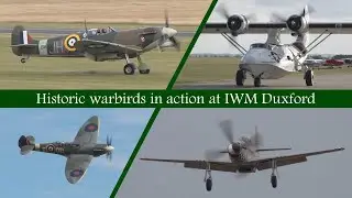 [4K] Warbirds in action at Duxford | Ft. Spitfires, P-51, P-47 + more!