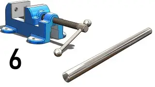 6- Project 15 |Bench Vise| SolidWorks Tutorial :  handle pin /shaft