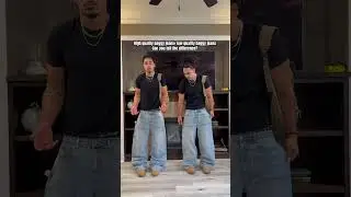 High quality baggy denim jeans vs low quality can you tell the difference? #jeans #baggyjeans #denim