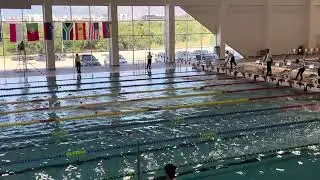 DSQ for the first time🧿, 100 m back, 9 yr old (lane 6)