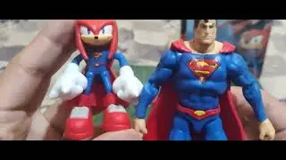 Jakks Pacific DC x Sonic the Hedgehog &ndash; Superman & Knuckles Unboxing and Review