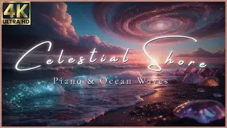 Celestial Shore 🌊 Soft Piano & Ocean Waves for Deep Sleep, Study & Relaxation (2H 25M 4K Ambience)