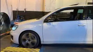 288bhp Golf on the Dyno with pop and bang map.