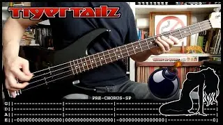 TIGERTAILZ - Love bomb baby 💣 (bass cover w/Tabs & lyrics)