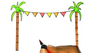 Pongal Special Drawing | Easy Pongal Decoration Pot Drawing