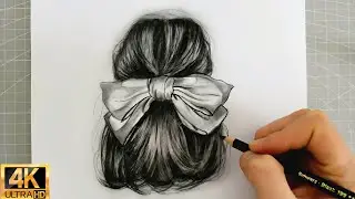 How to Draw Hair with a Bow - Easy Pencil Drawing Tutorial for Beginners