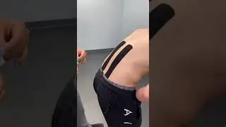 How To Tape Your Back For LowerBackSupport  💪🏼#howto #shorts