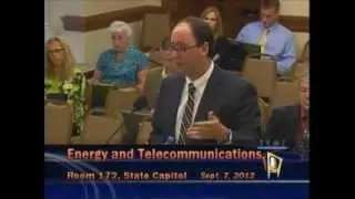 PSC Chair Travis Kavulla speaks to interim legislative committee - Part 1