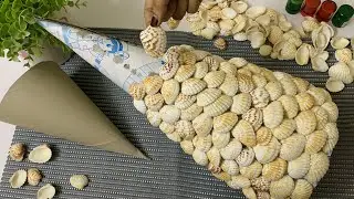Christmas decoration ideas | Christmas tree making with seashells