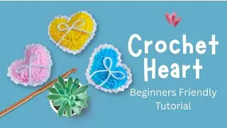 Easy Crochet Heart Tutorial for Beginners | Valentine Gift Idea 💕| #youtube 